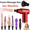 Machines sexy godes tête de pénis Fascia pistolet de Massage adaptateur jouets pour adultes Clitoris orgasme vibrateurs femmes femmes Gay masturbateurs