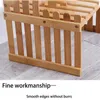 Hooks Rails Office Desktop Storage Rack Bamboo Flower Display Stand Växter Hyllor Dekorativ hylla för studie Vardagsrumsorganisatörer