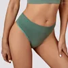 Yoga-Outfit, nahtlos, für Damen, Höschen, Mädchen, Tangas, hohe Taille, weicher T-Rücken, atmungsaktiv, hautfreundlich, 6 einfarbige Farben, für Damen, Sport, G-String, Yoga