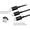 Cavo da 1 M/3 piedi USB 2.0 tipo A maschio a 3 micro 5 pin maschio splitter Y adattatore connettore di sincronizzazione dati e ricarica per Android (nero)