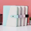 Anteckningar som skarvar Macaron Journal Notebook Binder Diary Pu Leather Soft Cover Paper Planner Travellers CoverNotepads