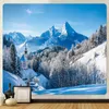 Christmas Forest Snow Tapestry Bohemian Bedroom Wall Decor Tapis décoration décoration coréen Pendant Tapiz J220804