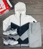 2024 Bayan Spor Giyim Teknoloji Polar Pantolon Aktif Giyim Günlük Baskılı Baskılı Kafatası Drawstring Erkekler Gevşek Bir Zip Asya Boyutu Moda Takım Mens Ceket 88
