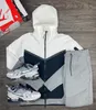 22ss męska odzież sportowa tech spodnie polarowe odzież sportowa w stylu Casual, z nadrukami czaszka ze sznurkiem męska luźna kurtka z jednym zamkiem rozmiar azjatycki modny garnitur męska kurtka