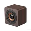 Q1 mini alto-falantes sem fio portáteis ao ar livre de madeira de alta qualidade subwoofer BT4.2 alto-falante com bateria grande de 1200mAh