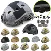 PJ Fast Tactical Helmet Outdoor Airsoft Shooting Head Protection Justerbart huvudlåsningsremsupphängningssystem NO01-007