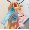 Mode Punk Franse Bulldog Key Chain Crystal Dog Keychain voor damestas hangerse sieraden kleine accessoires mannen auto sleutelring