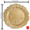 Diskplattor 6st Gold Round 13in Plastic Charger Plates Plate Chargers For Party Dinner Wedding Elegant Decor Place Setting