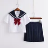 Ensembles de vêtements Vente Uniformes d'écolière japonaise Mignon Automne Marine Sailor School Uniforme Étudiant Cosplay Costume JK UniformsClothing