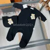 Recém -nascidos Baby Girl menino Managem longa Detono de outono Urso de macacão 100% Cotton Roupos Crianças Boutique Roupas de roupas