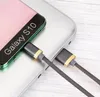 Cowboy Gevlochten kabels Vergulde stekker Snel opladen Datakabel Micro USB Type C-kabels Oplader Draad Mobiele telefoonsnoer