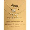 Twelve Signs Of The Zodiac Necklace Bracelet Set Zodiac Card Set Necklace