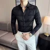 2022 Otoño Plaid Sirts para hombres Camisas de vestir de negocios de manga larga Slim Casual Social Camisas Streetwear Blusa Camisa Masculina