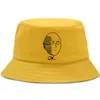 Beretten Zomerzon Hoed Omkeerbare sinaasappel Smile Emmer voor mannen Vrouwen Katoen Bob jongens Panama Girls Beach Travel Outdoor Fisherman Hatberets