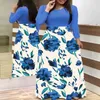 Plus Size Womens Summer Print Stitching Flower Long Banquet Dress Bodycon Dress Elegant Sexy Woman Super Long Dress 220530