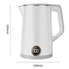 2.0L Stainless Steel Temperature 1500W Quick Boil Electric Kettle with temperature LED, Auto Shut Off, Keep Warm, 360° Base