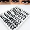 8203040 PARES 3D Lashes Pack Pacote bagunçado com ciladrões falsos e fofos de embalagem no atacado em lotes mix dramáticos de mink natal 220623