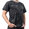 Camuflage shir verão top tees casuais shor manga o pescoço shir camisea sreewear masculino masculino masculina 220630