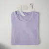 Lu-088 NWT 女性のスポーツヨガ Tシャツフィットネス服女性半袖ワークアウトシャツジムトップスアクティブウェアヨガ服レディース