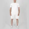 Sommar Sport Fitness Homewear Mäns Shorts Ärm T-shirt + Pant 2 Pieces Pant Sets Daily Clothing Male Passits for Men Tracksuit