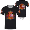 SPANIEN-T-Shirt zum Selbermachen, kostenlos nach Maß, mit Namensnummer, Sommerstil, für Männer und Frauen, modisch, kurzärmelig, lustige T-Shirts. Das lässige Hemd 220620