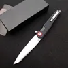 Remise Chaude Couteau pliant à rabat H7191 440B, lame Tanto satinée G10 avec manche en tôle d'acier inoxydable, roulement à billes, couteaux de poche à ouverture rapide