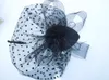 Направления элегантные женские свадебные шляпы и очаровательная белая черная сетчатая свадебная вуаль с подарками на вечеринке с шпилькой