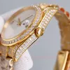 Super Watch Cal.3135 Movement Yellow Gold Iced Out Diamond Men 40mm Mechanical Mechanical Completing Popular Popular Brand 16233 Sapphire Glass Wristwatch