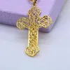 Hanger kettingen klassiek Jezus vrouwen mannen kruis ketting ketting 18k geel goud gevulde kruisbeeld sieraden cadeaupendant