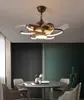 Noordse slaapkamer decor LED -verlichting voor kamer plafondventilator licht lamp restaurant dineren plafondventilatoren met afstandsbediening llfa