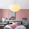 Lampes suspendues personnalité créative nordique lampe à plumes chambre chaude et romantique salon lustre pour enfants pendentif