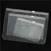 Arkivering av leveransprodukter Kontorsskola Business Industrial Waterproof File Filer A5/A6/A7 PVC Zip Bag Transparent kuvertpåse Frosted