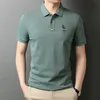 marka projektantów mody 100% bawełniana koszulka polo męska T-shirt krótkie rękawy High-end koreańskie hafty zwykłe męskie Wear 220525