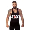 . BRAND Odzież kulturystyka Fitness Men Tank Top Trening Zyzz Print Vester Stringer Sportswear Undershirt 220531