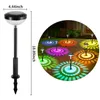 Garden Lights Solar LED Light Outdoor RGB Color Changing Solar Pathway Lawn Lamp for Gardens Decor Landscape Lighting