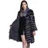 Futro dla kobiet sztuczne jesienne zima oryginalna kurtka płaszczowa damska Lady Long ciepła odzież wierzcha VF50666women's Women'swomen's