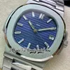 2022 PPF 5711 40th Anniversary 324SC PPF324 Automatic Mens Watch Blue Texture Dial SS Stainless Steel Bracelet 40mm Latest upgraded Edition eternity Sport Watches