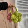 Girls 3D flower handbags cute kids candy color PU leather one shoulder bags fashion children metals chain messenger bags mini purse F1266