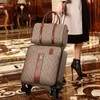 Resväskor lyxiga pu läder vagn bagagesatser med handväska mode rullande resväska resväska transporter