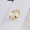 Anello di design Fedi nuziali per donna Uomo Marcatura a vite Acciaio al titanio 316L Fede nuziale con zirconi cubici Aneis Anel Bague Femme Design originale