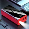 Банки питания для сотовых телефонов 100000 мАч Power Bank 4 USB Портативное зарядное устройство Full Mirror LED Цифровой дисплей Poverbank Внешний аккумулятор Powerbank для телефонов T220905