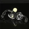 Röker platt topp 90 graders Blender Quartz Banger med kolhydratkapet Terp Pearls 10mm 14mm 18mm Quartz Nail For Glass Bongs