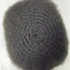 6mm afro hand bunden full spetsstopp 100% indiska temy mänskliga hårstycken för svarta män snabbt uttryckt leverans