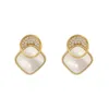 Round Square Stud Brincos Cat's Oly Stone Brinco Para As Mulheres Pequenas Frescas Eardrop Fashion Brincos Jóias Presentes