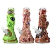 Unico vetro inebriante Halloween Multi stili Narghilè 11 pollici Big Bong 7mm Bicchiere di vetro spesso Bong Tubi d'acqua Tubo dritto Oil Dab Rigs con Downstem diffuso