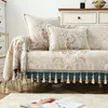 Pokrywa krzesełka gęsta sofa okładka ręczników z frędzlami 1/2/3/4 SEater Jacquard Flower Single Fotel Rapa Longoe Kanapa bez szelki