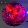 Large LED Inflatable Planet Party Balloon Blower And Light Inside Hanging/Ground Printing Ball For Fashion Stage Show