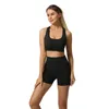 style 2pcs/set Women Seamless Leggings Yoga Set Gym Clothes Sports Bra Fitness Top High Waist Suits sports shorts+bra 220330