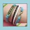 Braccialetti con ciondoli Bracciale in pelle indiana Pseras Cross Love Wrap Infinity Hjewelry Drop Delivery Jewelry Dhhu7