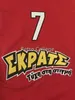 XFLSP 7 Vassilis Spanoulis Piraeus Ekpate Basketball Jersey赤刺繍ステッチカスタム任意の数と名前Jerseys